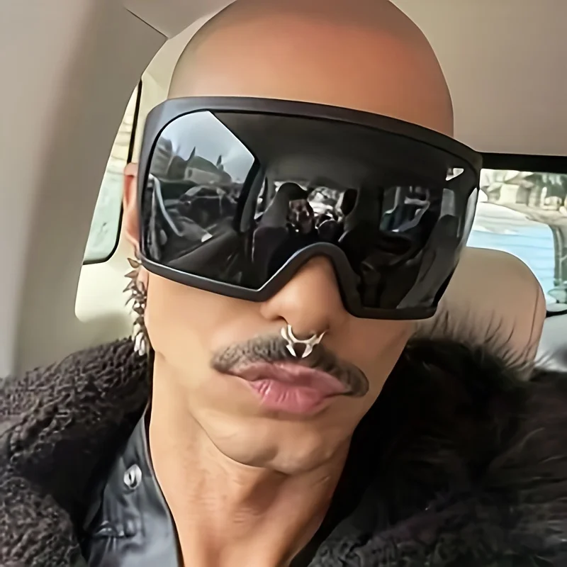 Cycling Glasses - Oversized Sunglasses Men Wrap Anti Wind