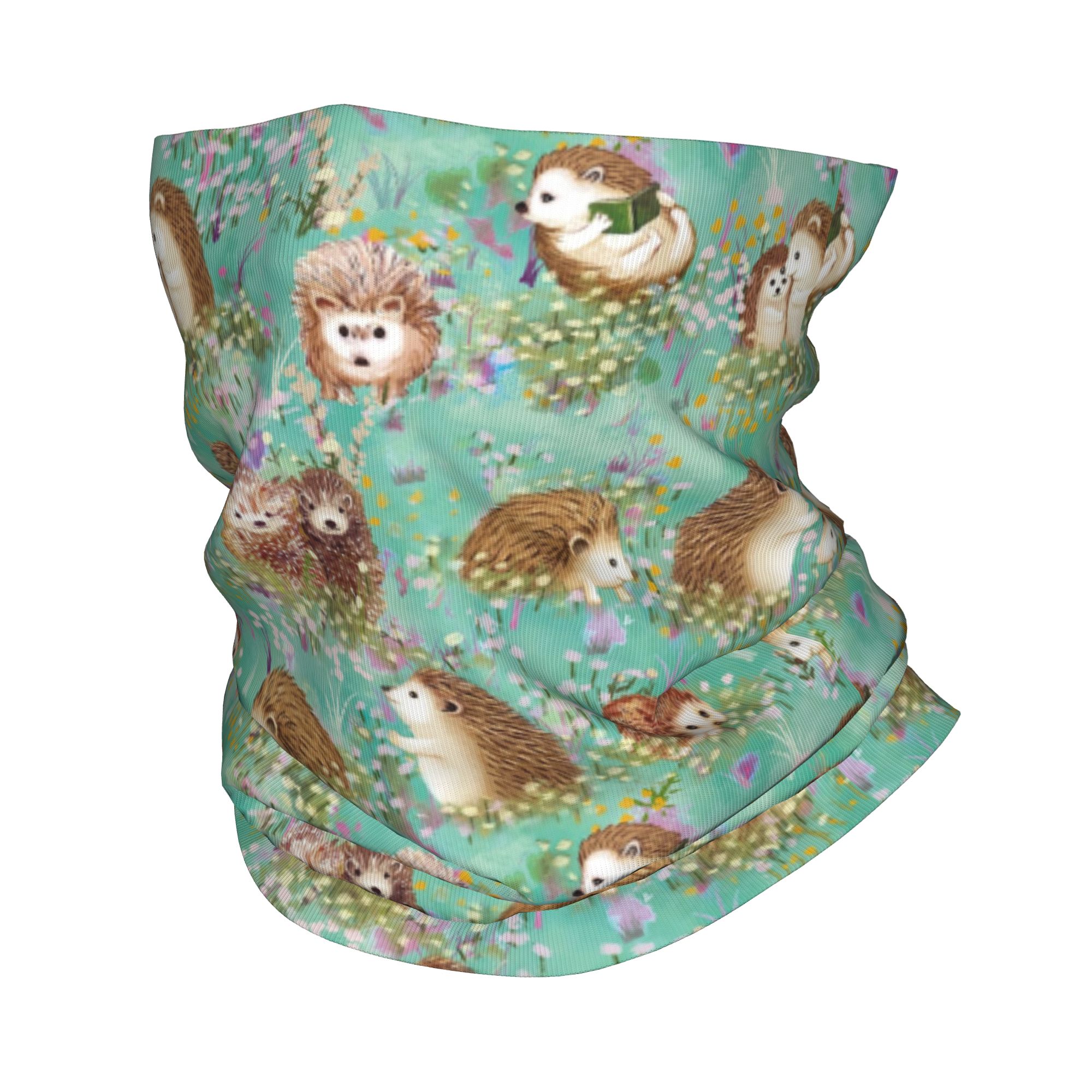 Cycling Headwear - Autumn Hedgehog Spring Floral Bandana Neck