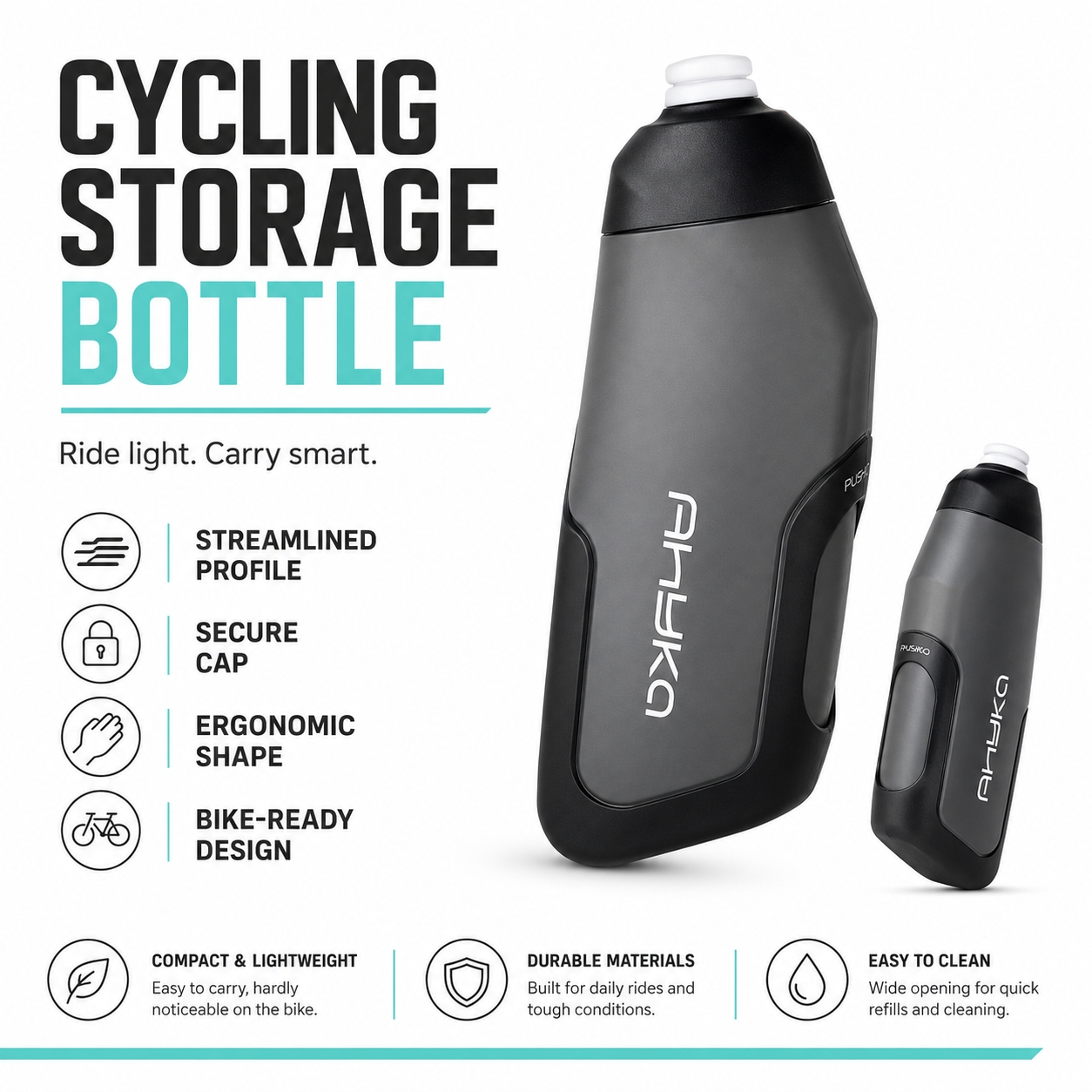 Triathlon Cycling Kit - Ahyka Aerodynamic Water Bottle Cage Set