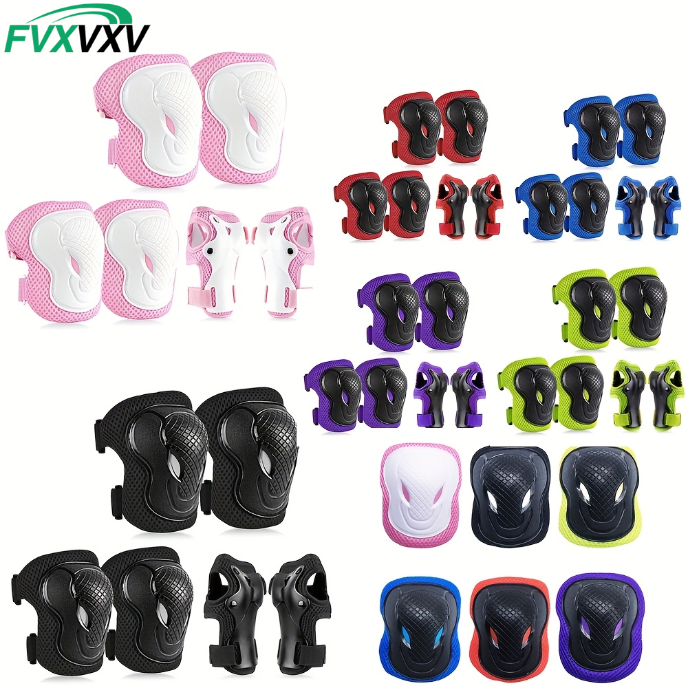 Youth Cycling Gear - 6PCS Kids/Youth Knee Pad Elbow Pads