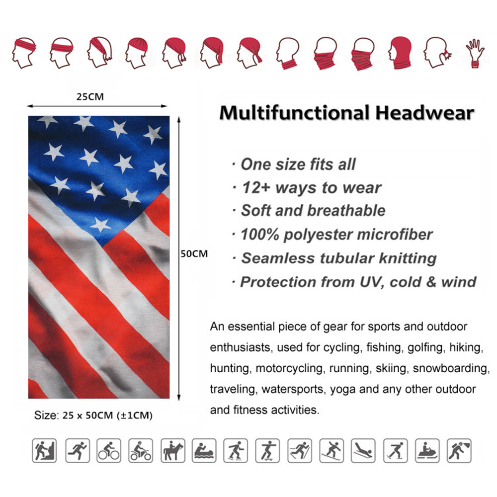 USA Flag Pattern Sun Protectiv - Cycling Headwear incelemesi ve fiyatı