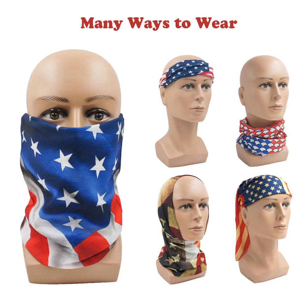 USA Flag Pattern Sun Protectiv - Cycling Headwear incelemesi ve fiyatı