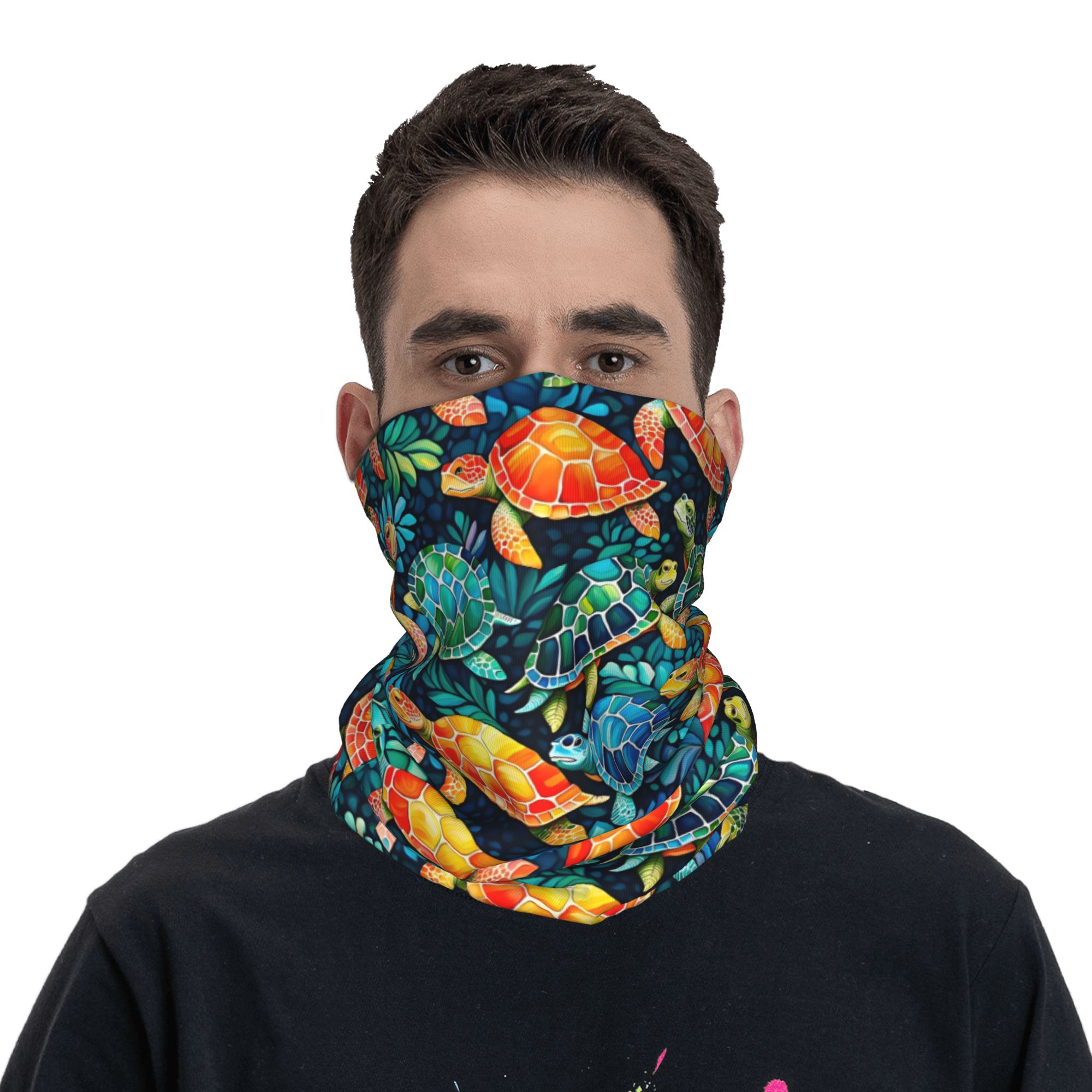 Custom Funny Colorful Sea Turt - Cycling Headwear incelemesi ve fiyatı
