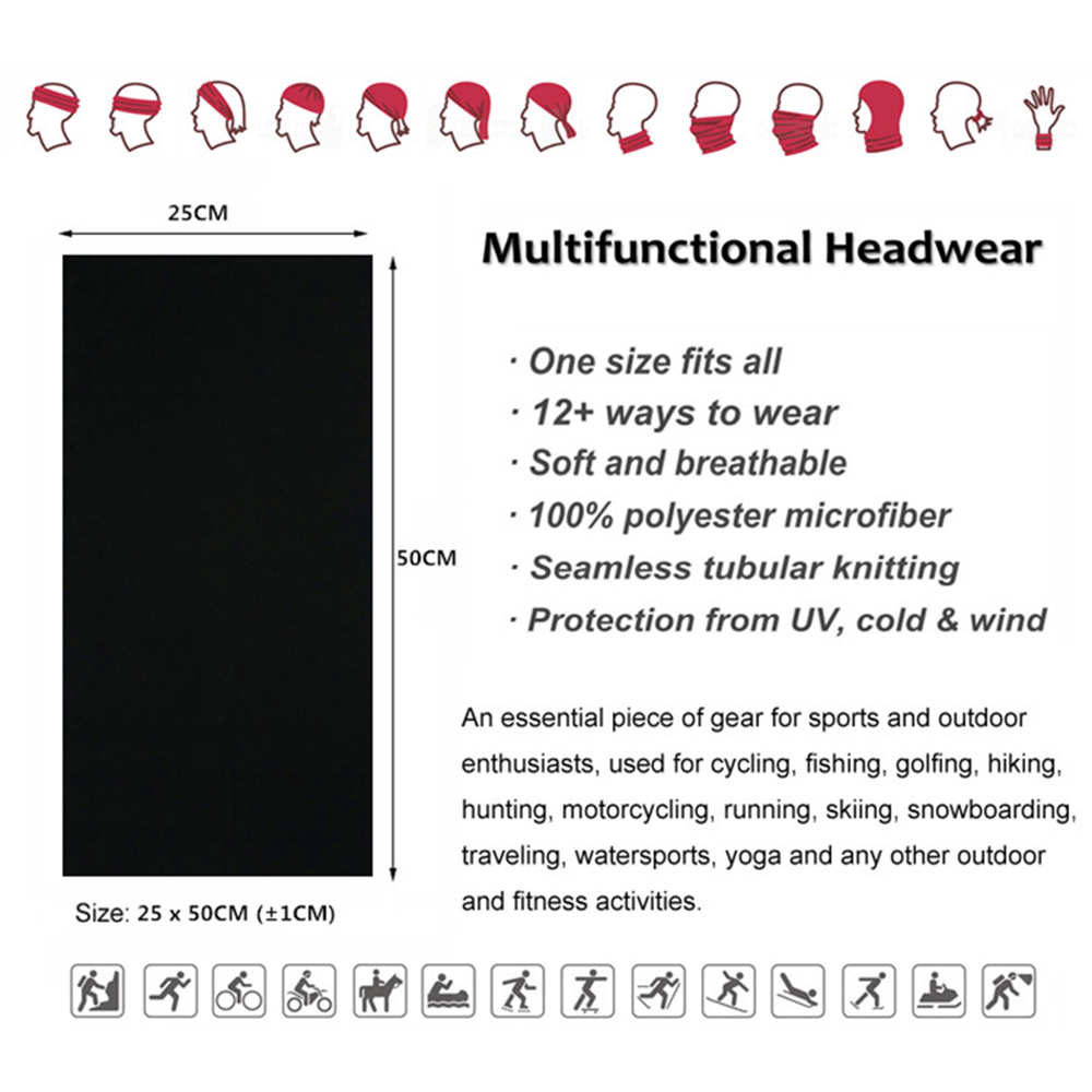 Seamless Solid Color Bandanas  - Cycling Headwear incelemesi ve fiyatı